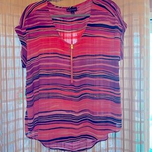 BOLD Elements from JCP. Spring top, bright coral and magenta colors….Large.